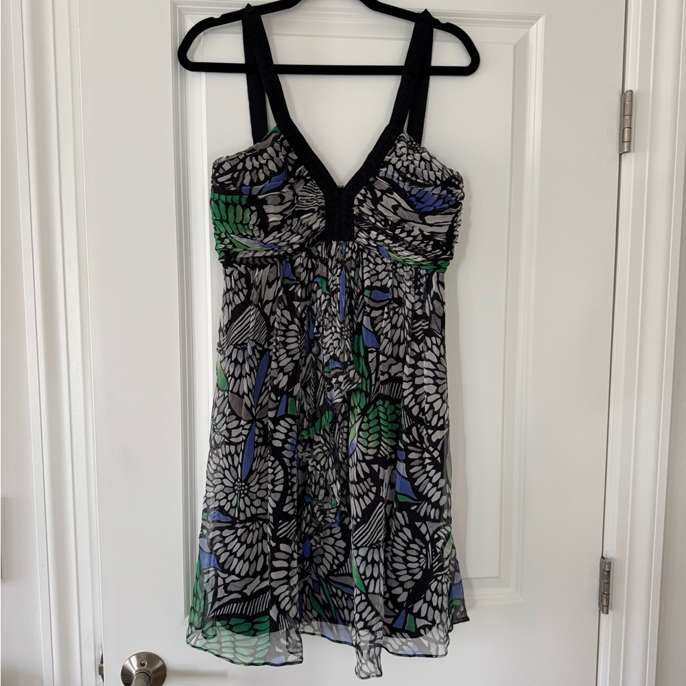 Laundry by Shelli Segal Printed silk V-Neck Dress